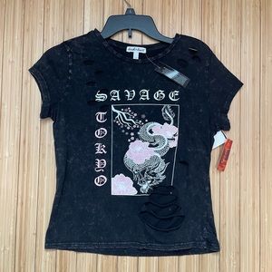 Derek Heart Ripped Savage Torso‎ Junior Shirt Size Large